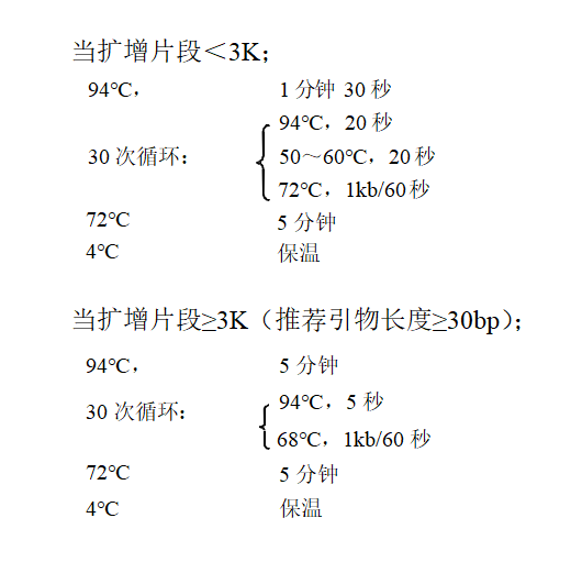 常用PCR循環(huán)