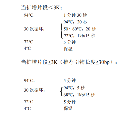 常用PCR循環(huán)